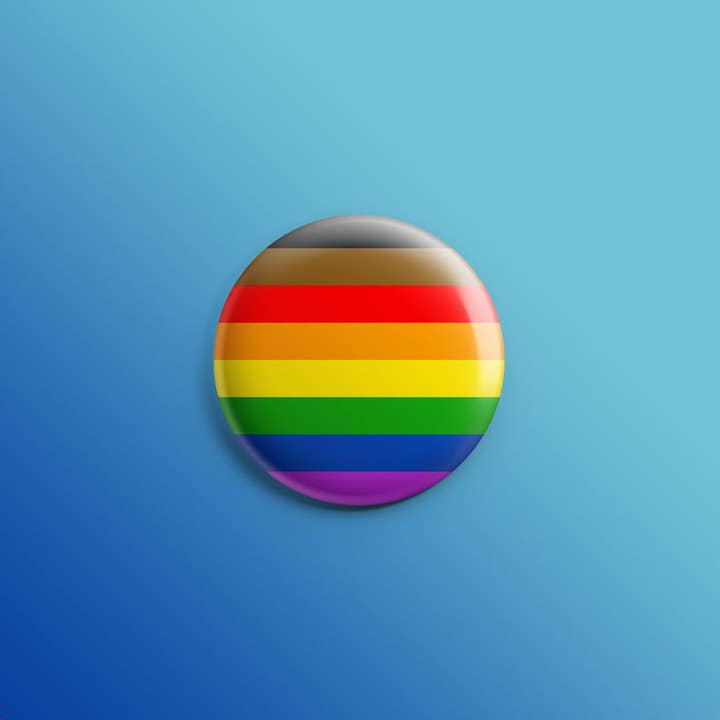 Philadelphia Pride Flag 1inch Pin for wholesale by Quiet Tide Goods