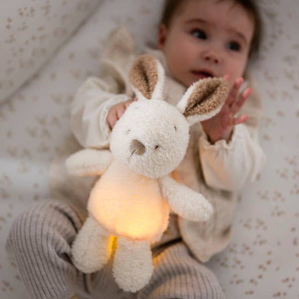 Hippychick – wholesale Night light – Child & baby – Nattou Mini Cuddly Rabbit Nightlight Teddy Vanilla2