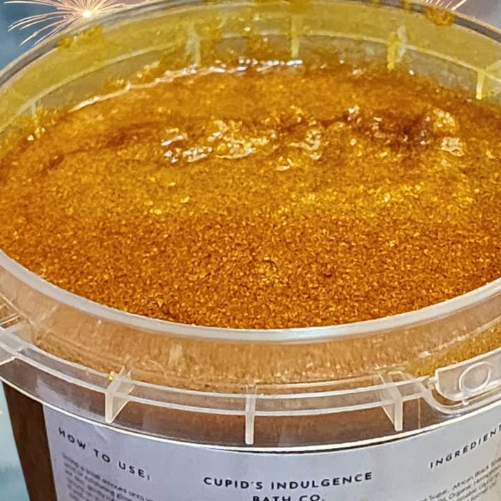 Cupid's Indulgence Bath Company - Wholesale Body Scrub/Exfoliant - African Black Soap and Turmeric Honey Scrub. Wholesale scrub2