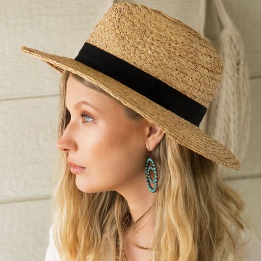 NATURAL Straw Panama Hat for wholesale on Faire