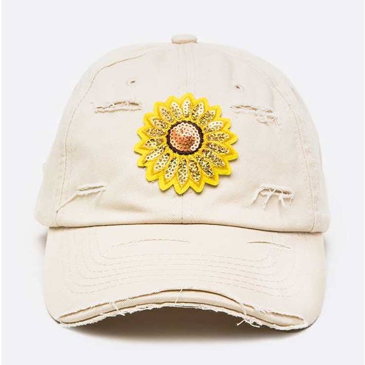 Sequin Sunflower Patch Distressed Cotton Cap and other Purchase Wholesale sunflower patch. Free Returns & Net 60 Terms on Faire trending on Faire.