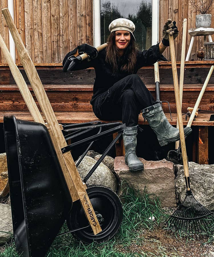 by Benson – ferramenta de jardinagem por atacado – Carriola Garden Barrow Deluxe - Cesto preto fosco de 90 L6