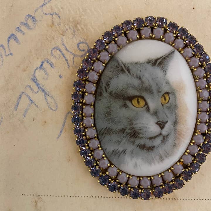 Tezeè – Großhandel Broschen – Hund- und Katzen-Brosche mit Strasssteinen2