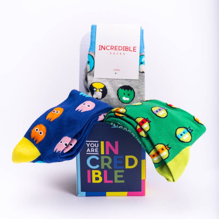 Caixa de Presentes Crianças dos Anos 90 por atacado de Incredible Socks