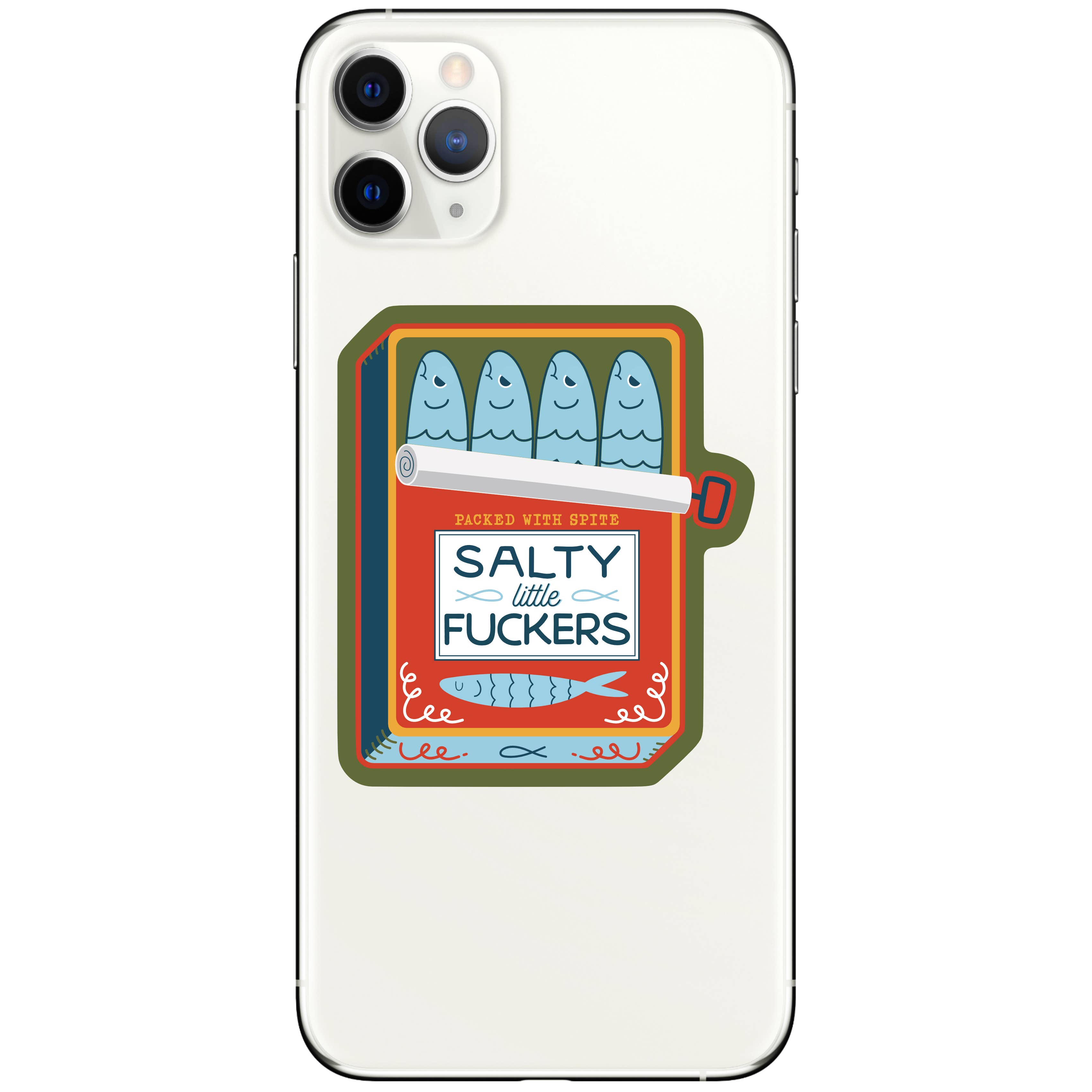 Juju and Moxie - Wholesale Phone & Laptop Stickers - Salty Sardines Fish Funny Swear High Quality Vinyl Sticker4