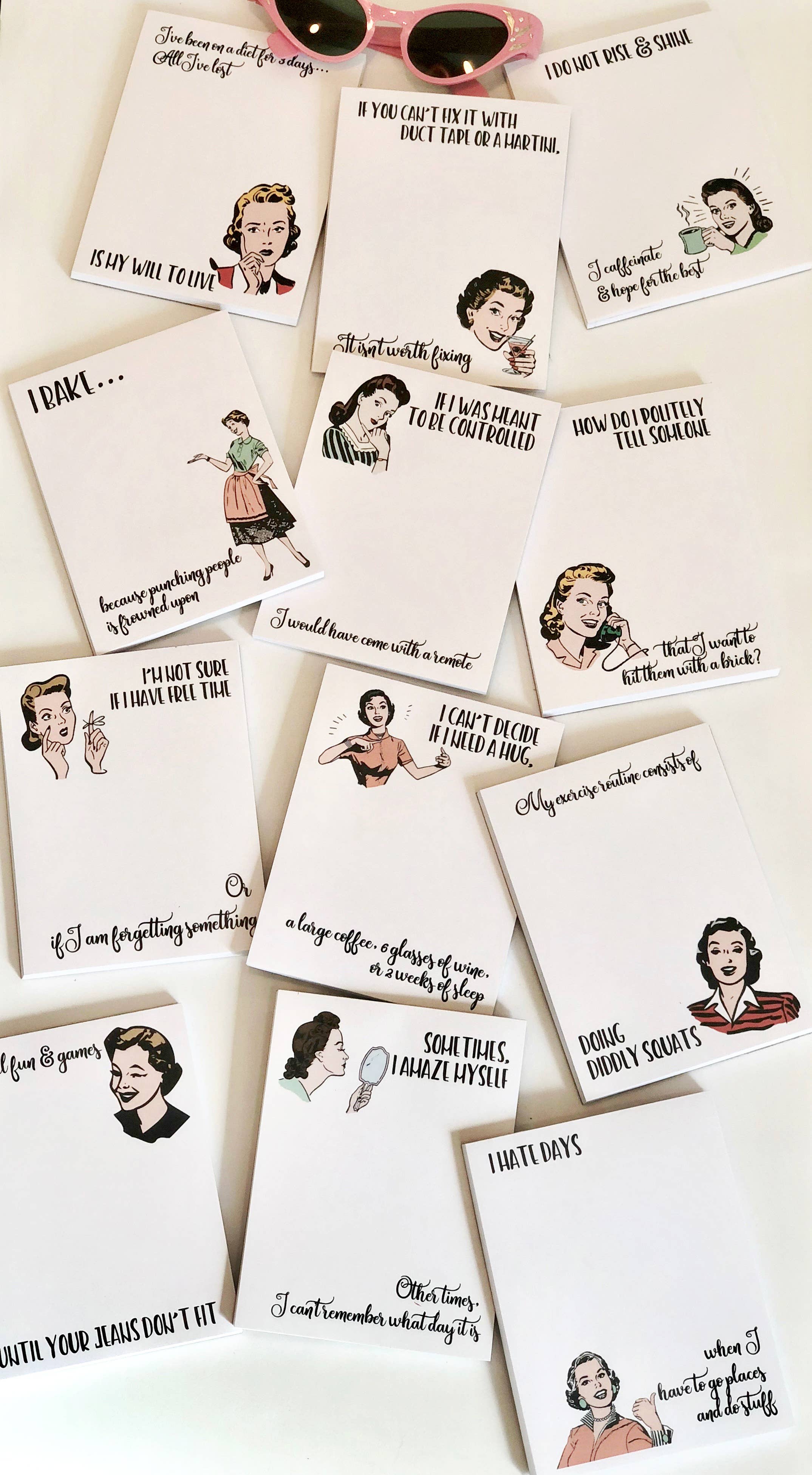 The Mad Padder - Wholesale Notepad - Witty Women Notepad - Diddly Squats - Exercise Sarcasm Notes2