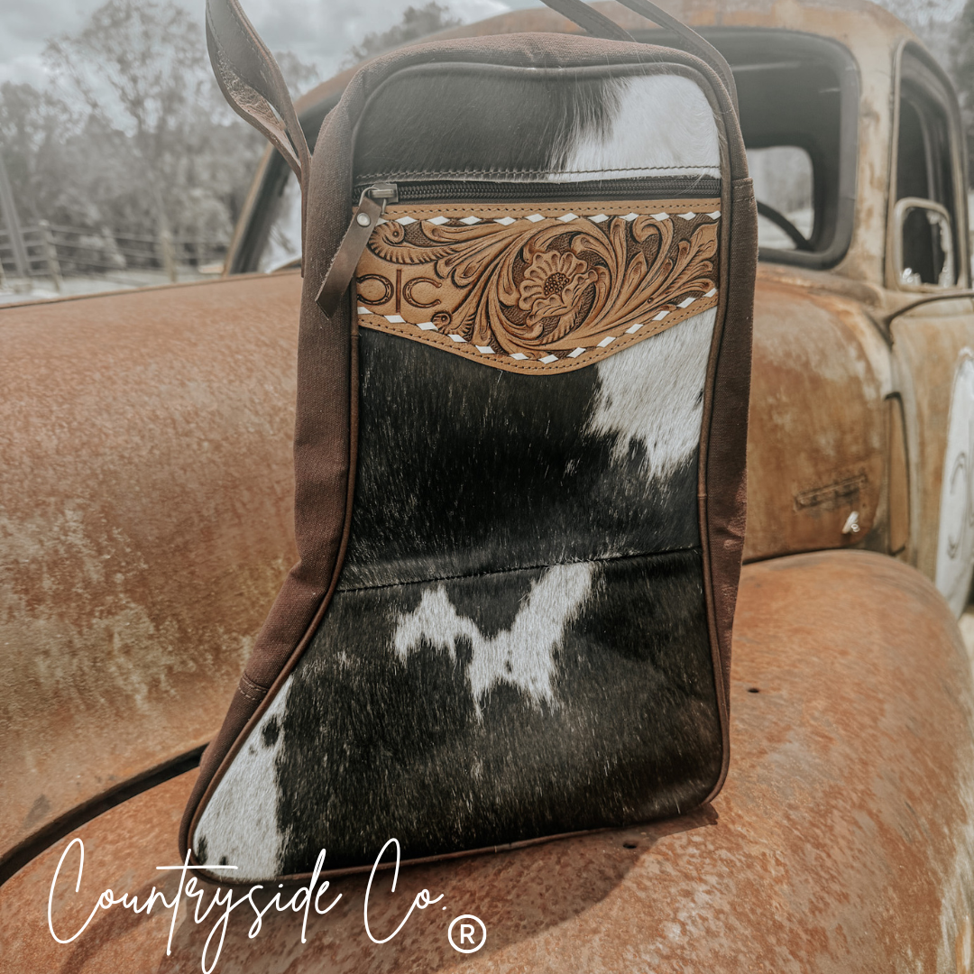 Texas Western Cowhide Bags and More - Wholesale Weekender Bag - Unisex - Cowhide Boot Bag, Travel Overnight Bag for him or her7