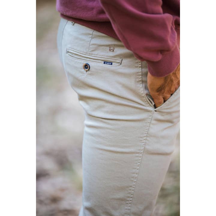 Stone Elastic Chino Pants | Jesulín for wholesale by Custi Mikelo: Made in Spain