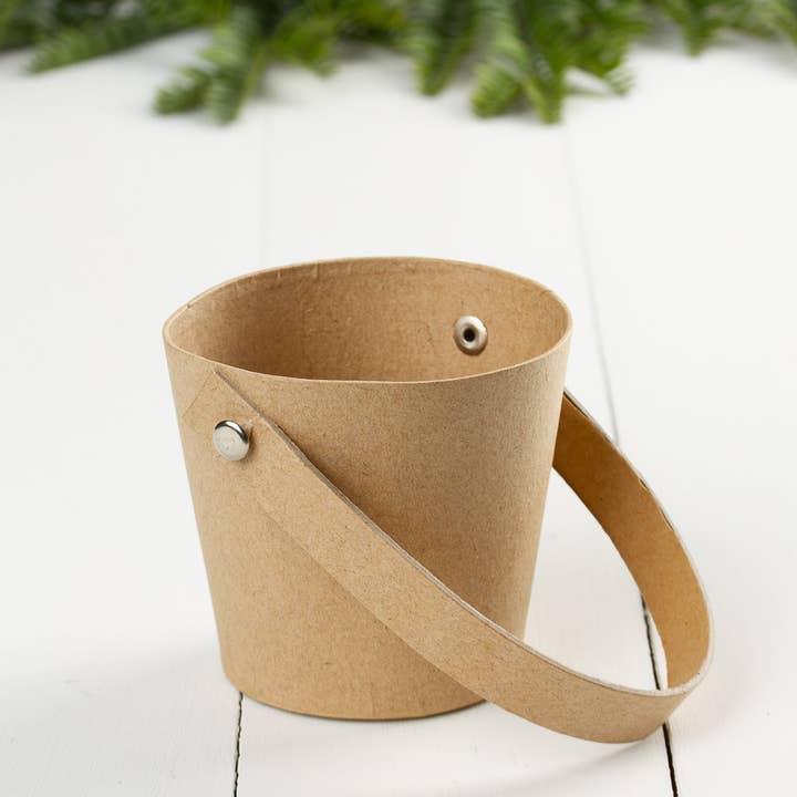 Factory Direct Craft - Wholesale Basket - Round Paper Mache Basket with Handle 1