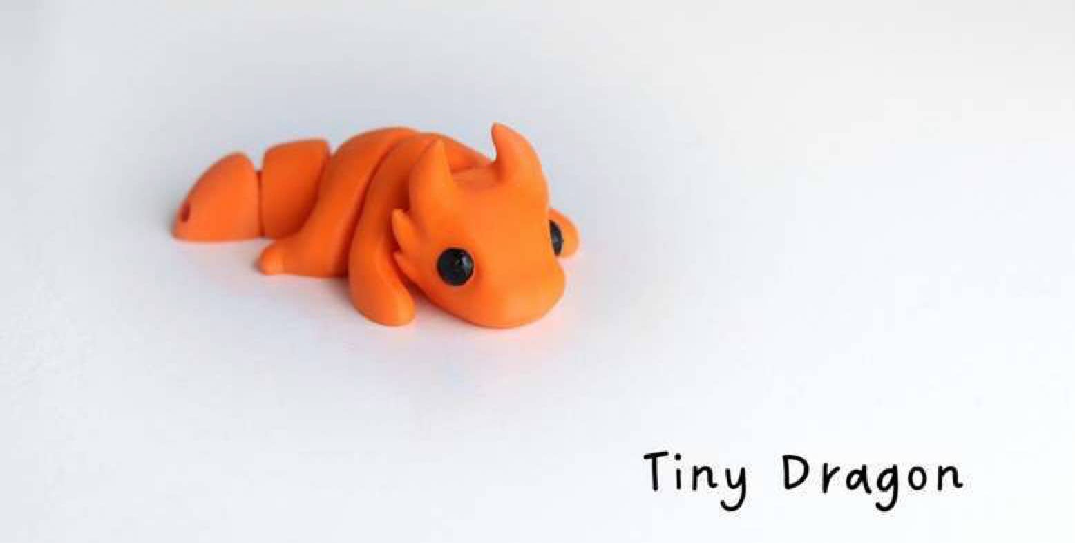 Great American Designs - Vendita all'ingrosso Giocattolo fidget - Bambini - Giocattolo stampato in 3D Tiny Baby Dragon, giocattolo articolato, giocattolo Fidget