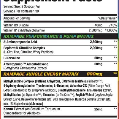 MuscleSport – wholesale Oral supplement/vitamin – Rhino Rampage™ - High Stim9