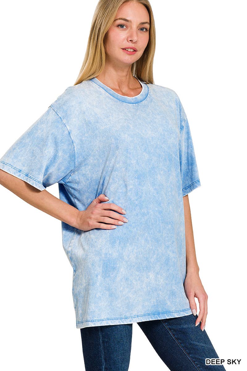 42POPS – wholesale T-shirt – women's – "._ SI-25351 Vintage Washed Short Sleeve Top As shown22