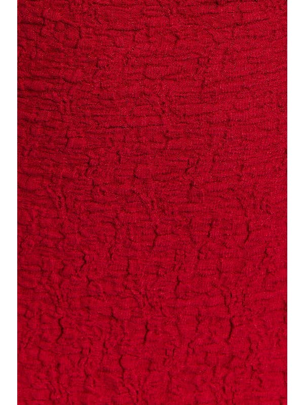 Burgundy HALTER NECK TEXTURED MIDI DRESS WITH ADJUSTABLE STRAP for wholesale on Faire