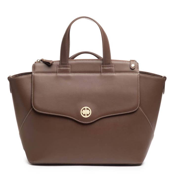 POPPINS Backpack Tote - Brown for wholesale by JEMMA