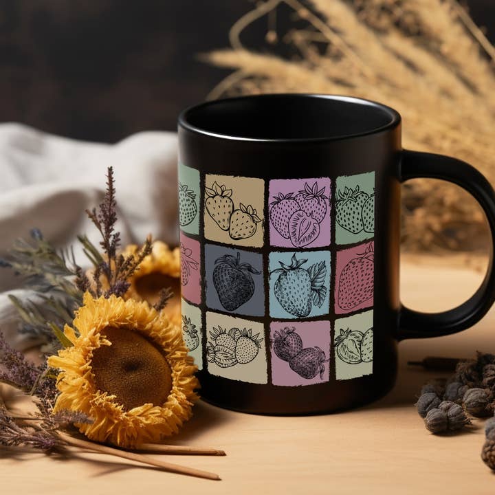 Vivtrek - Wholesale Coffee Mug - Vintage Strawberry Mug Gift for Fruit and Berry Lovers