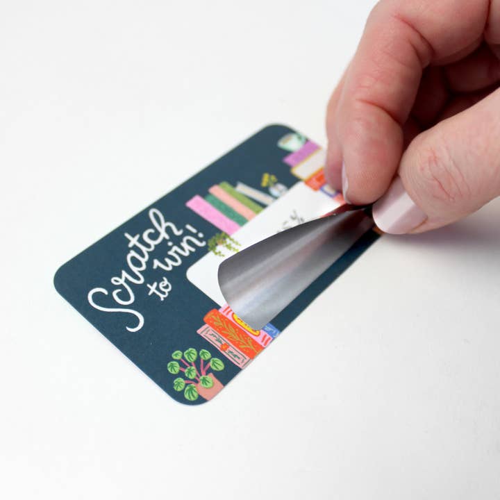 Inklings Paperie - Wholesale Stationery/Notecard Set - 100 Customer Scratch-off Cards - Bookstore