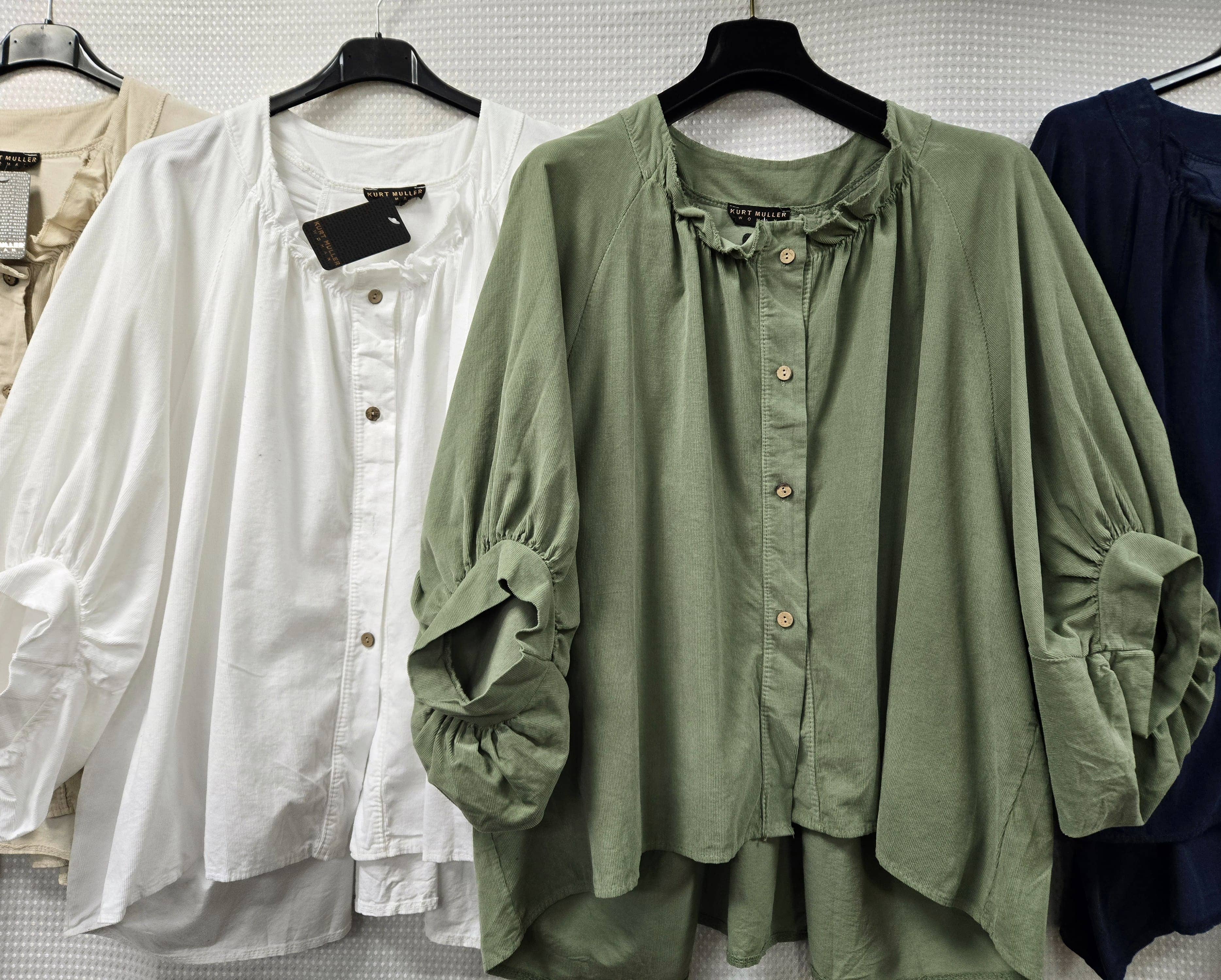 Kurt Muller - Vente Chemisier – femme - Blouse en Coton Côtelé à Boutons8