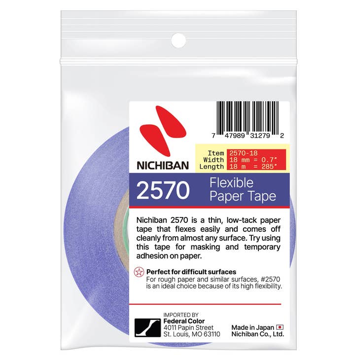 Federal Color - Vente Rubans adhésifs - Nichiban 2570 Ruban d'Artiste Flexible