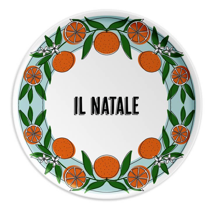 ilaria.i - Wholesale Dinner Plate - MANDARIN - the cake plate dedicated to Christmas.