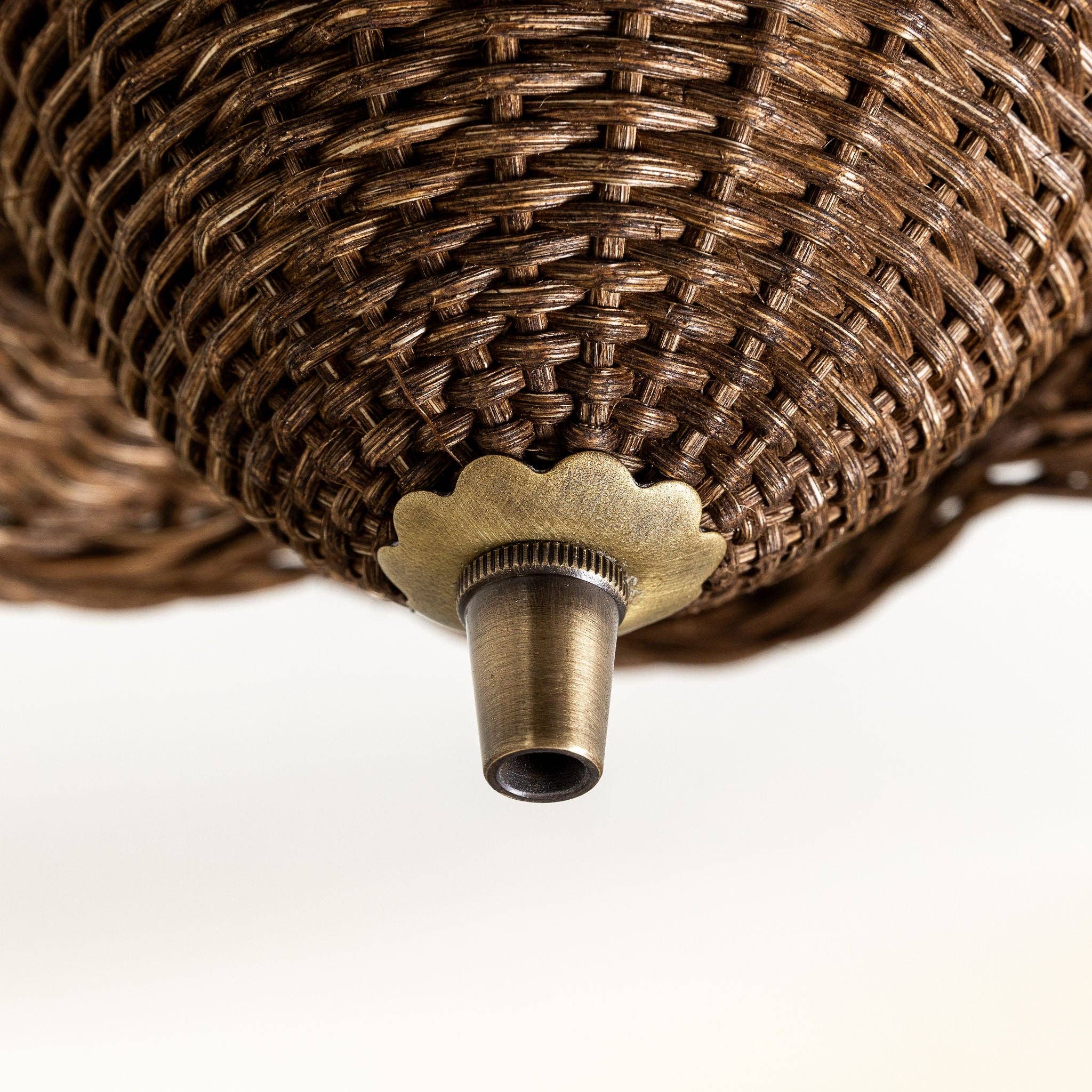 Hastshilp - Wholesale Chandelier/Hanging Light - Mandala Rattan Ceiling Rose, Teak4