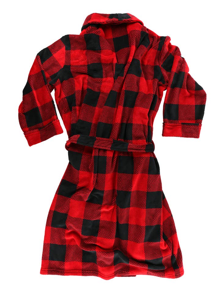 Moose Plaid Men's Bathrobe for wholesale by Lazy One