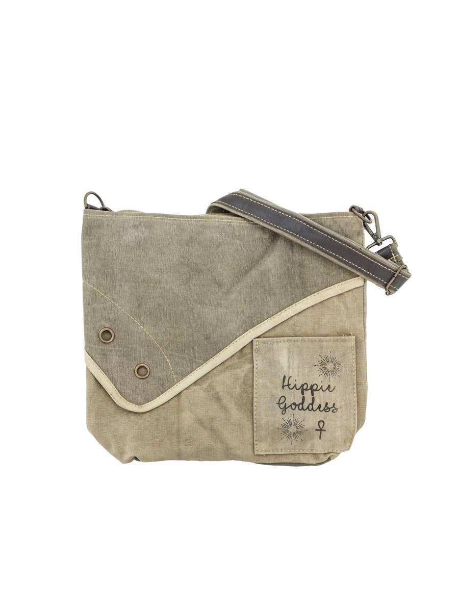 Vintage Addiction - Vente Sac à bandoulière – femme - Sac à bandoulière de tente militaire recyclé Hippie Goddess