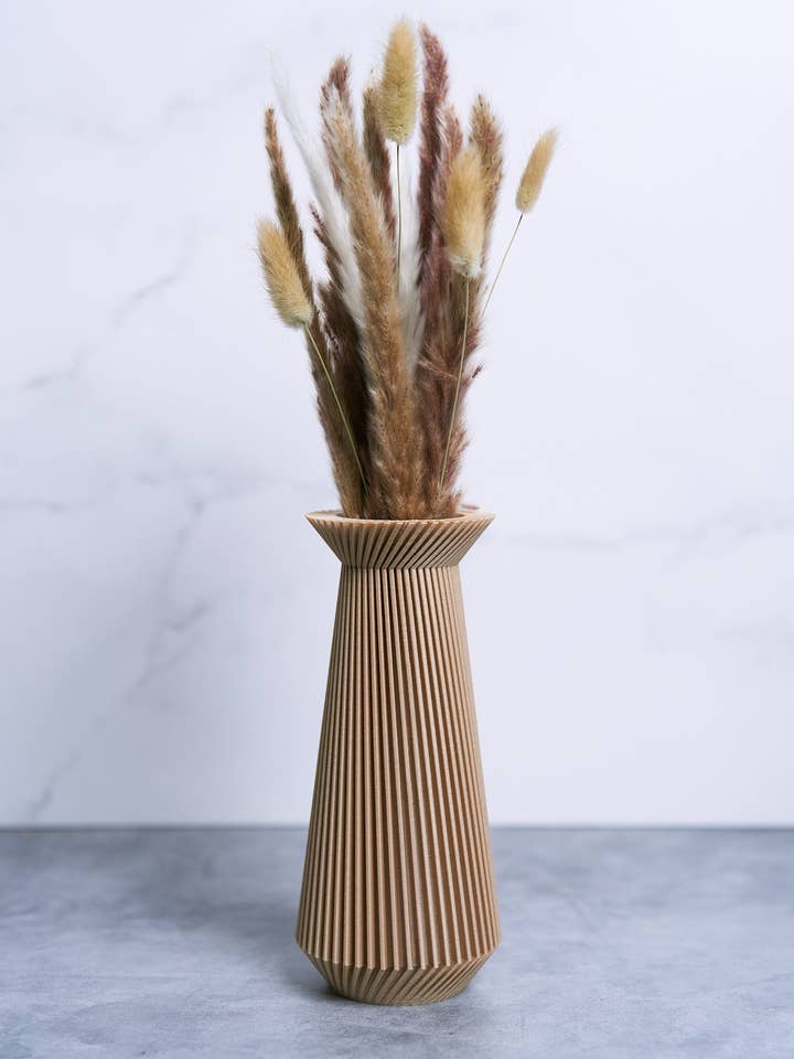 BANDA™ Beige Modernist Vase for wholesale by Woodland Pulse