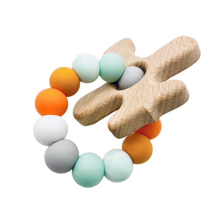 Root & Sky Supply Co. - Wholesale Teether (not clip-on) – Baby - Wooden Airplane & Silicone Bead Teether4