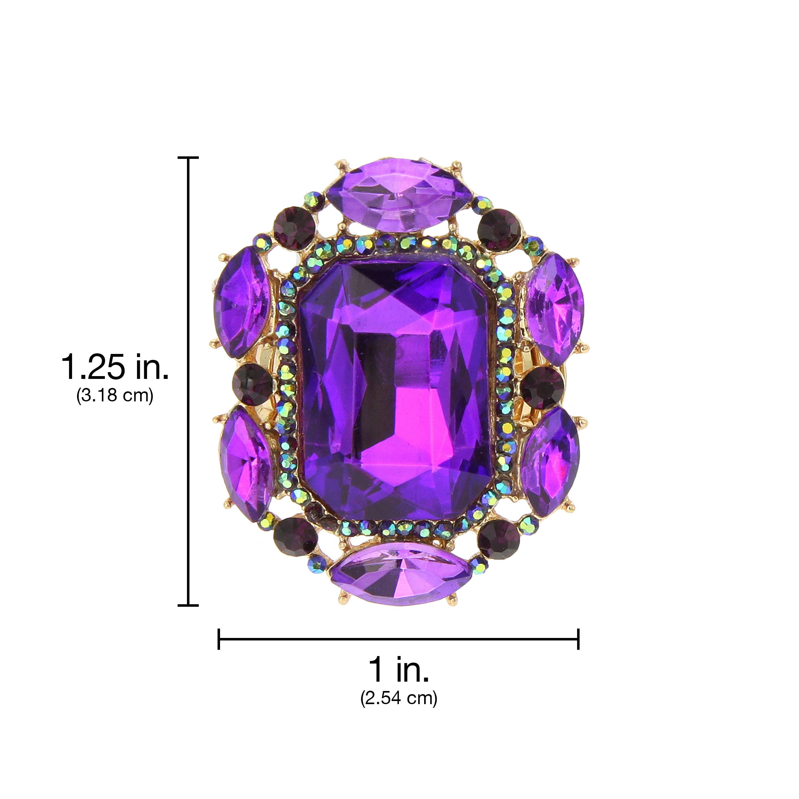 SP Sophia Collection - Wholesale Cocktail/Statement Ring - Victorian Style Rhinestone Stretch Ring18