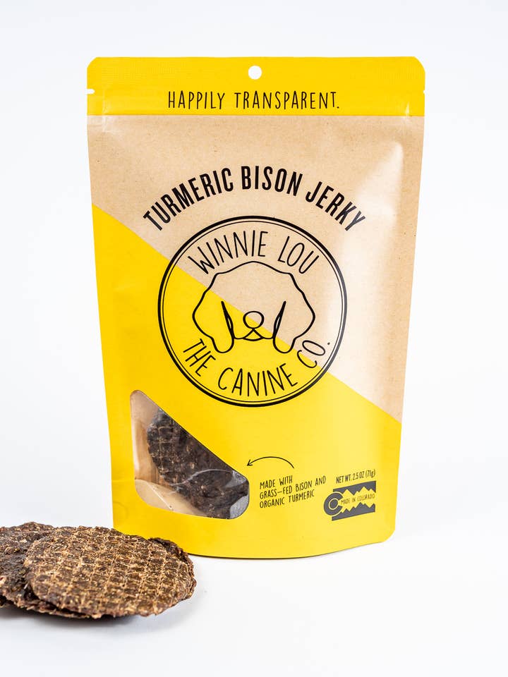 Turmeric Bison Jerky for wholesale by Winnie Lou
