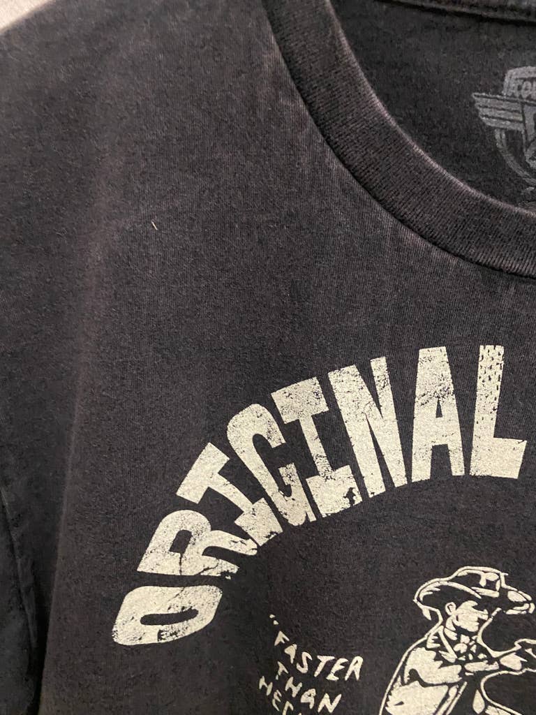 Country Deep Apparel - Wholesale Screen Printed T-Shirt - Unisex - Original Gangsta Acid wash Relaxed Tee  2