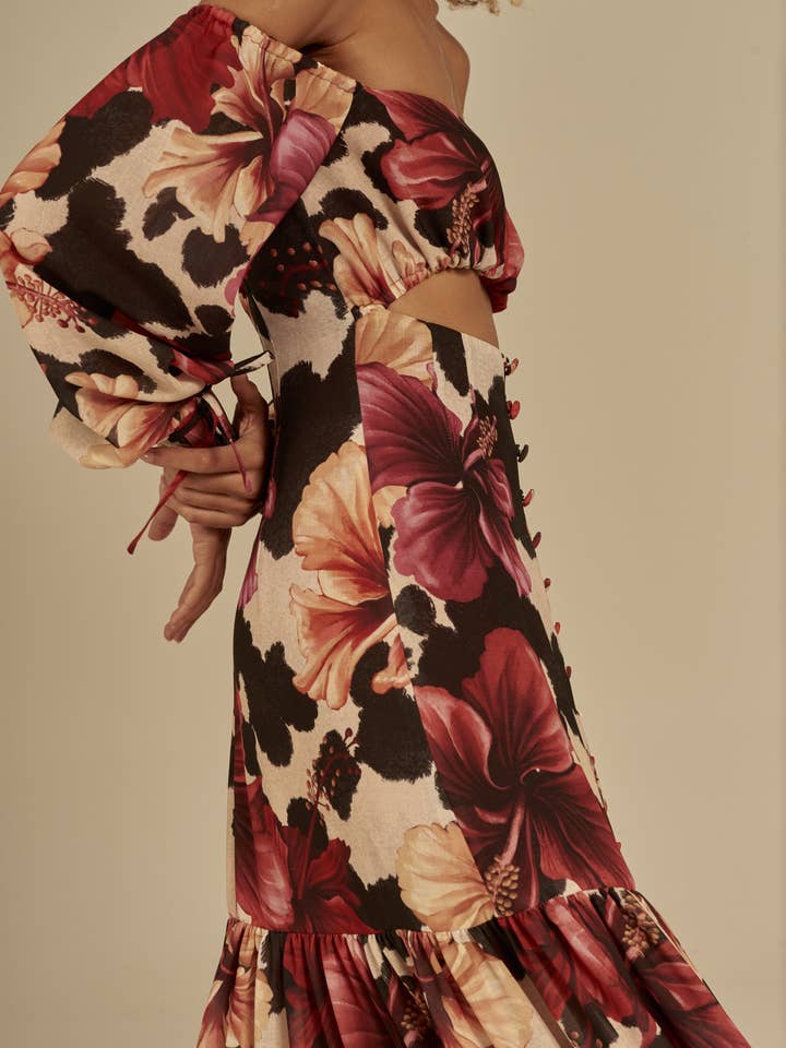 Rebaño Floral Maxi Kjole for engroshandel hos Manifiesto