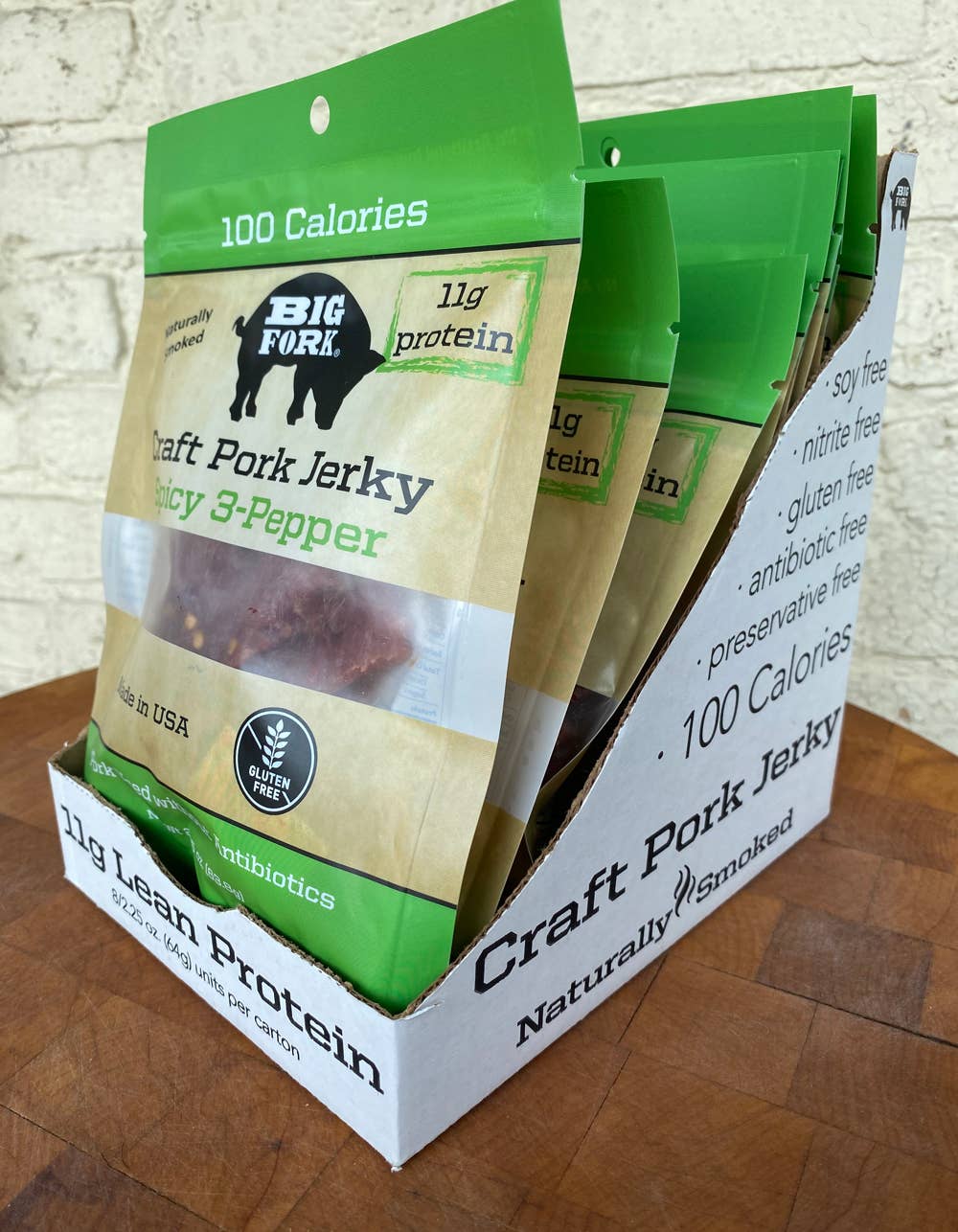 Big Fork – Großhandel Trockenfleisch – Handgemachtes Schweinefleisch-Jerky - Würzig 3 - Pfeffer | Eiweißreich | Feurig8