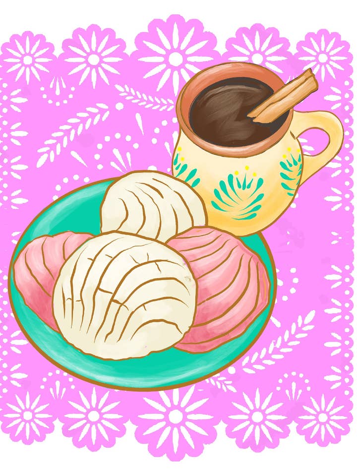 Pan Dulce Con Canela - 9"x12" Print for wholesale by Chris Granillo Art