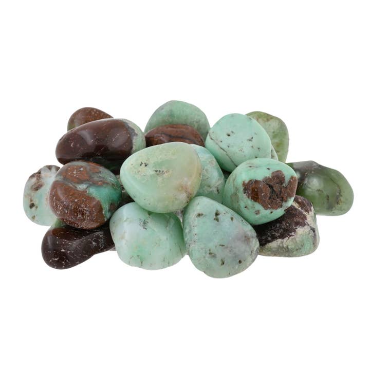 Rock Restock - Wholesale Spiritual Stone/Crystal - Chrysoprase Tumbled Stones - 1/2 lb