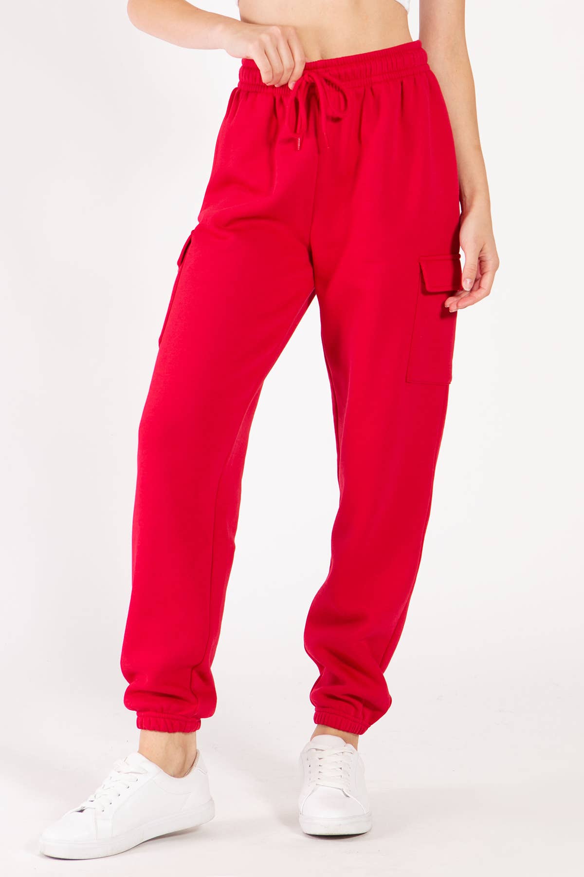 Color 5 – wholesale Joggingbyxor - Dam – Oversized baggy sweatpants med fleecematerial och cargo-joggerstil2