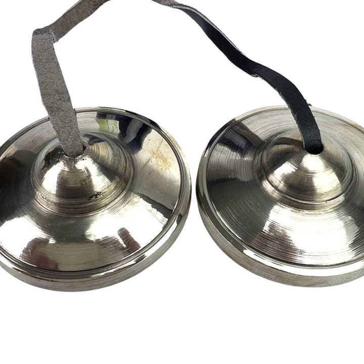 HK Higher Knowing - Wholesale Meditation Supplies - Medium Reflective Tibetan Hand Tingsha Cymbals0