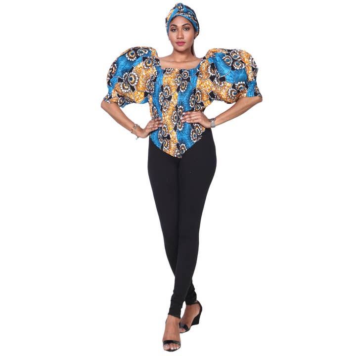 Women's Puff Sleeve Top -- FI-18 for wholesale by African Stars
