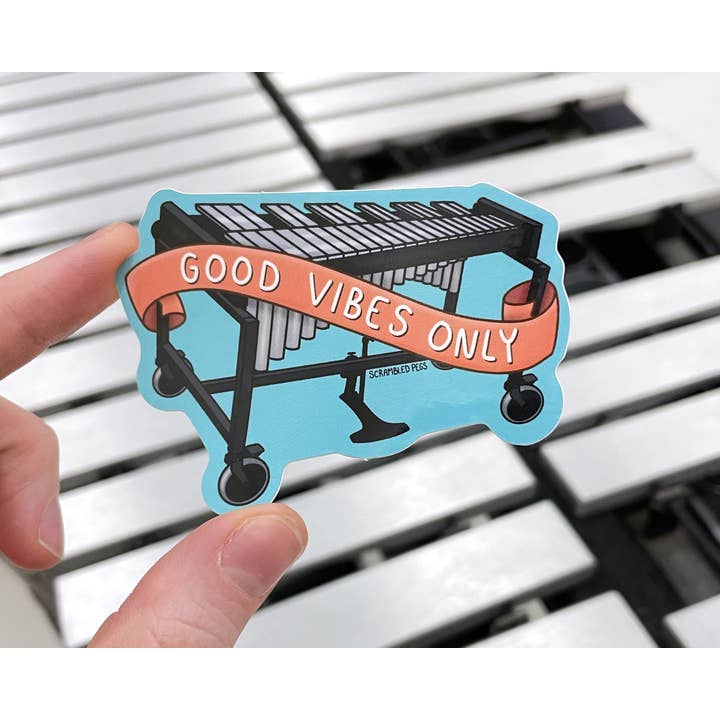 Scrambled Pegs - Wholesale Sticker - Good Vibes Vibraphone Mallets Waterproof Sticker2