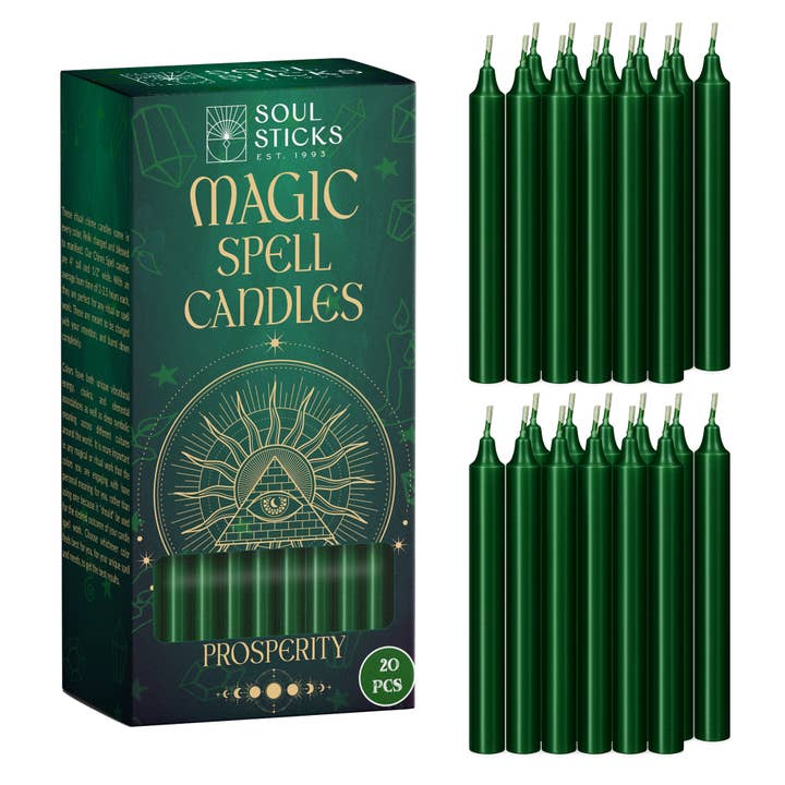 Soul Sticks - Bougies de sortilège magiques : Prospérité (20) pour la vente par Designs by Deekay Inc.