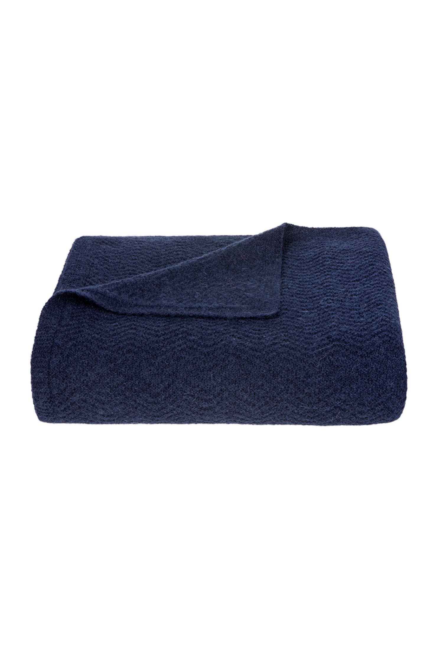 tuwi - Vente Plaids - Couvre-lit en tricot Wave bleu marine8