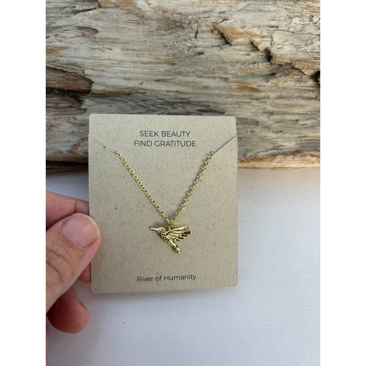 Hummingbird Necklace for wholesale by River Of Humanity