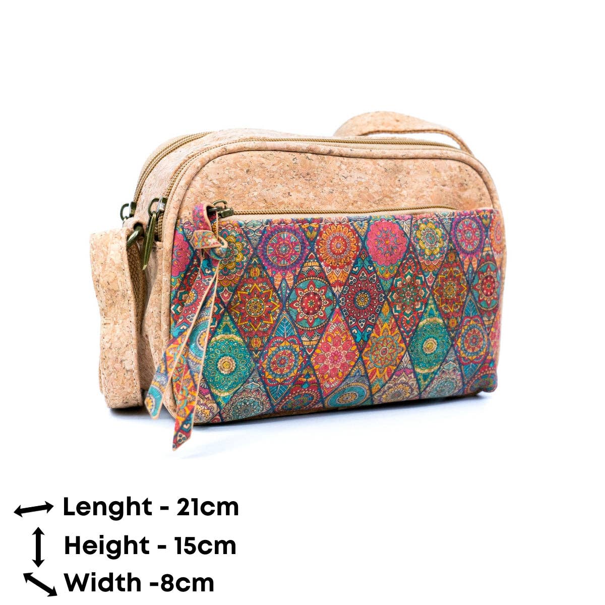 Meninas Bonitas Cork - Wholesale Crossbody Bag - Women's - Natural Cork Women's Crossbody Bag BAG-22958