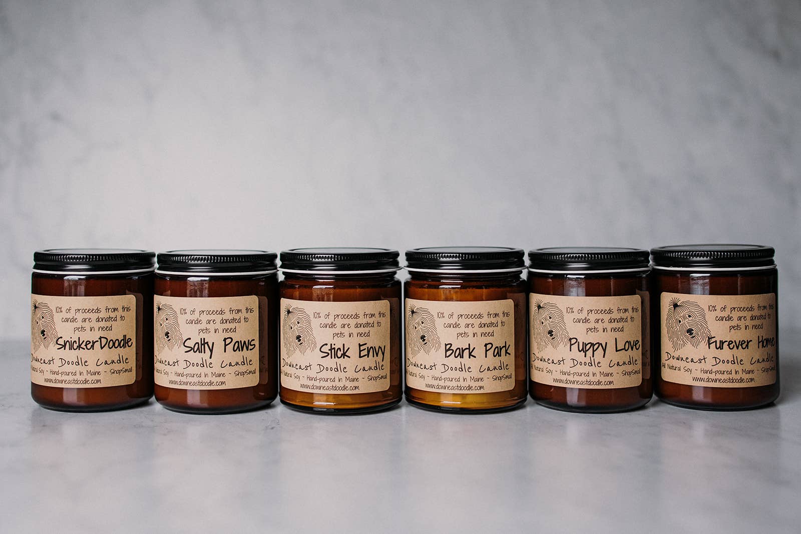 Downeast Doodle Candle Company, LLC - Wholesale Jar/Filled Candle - Doodle Donation Salty Paws Natural Soy Candle2