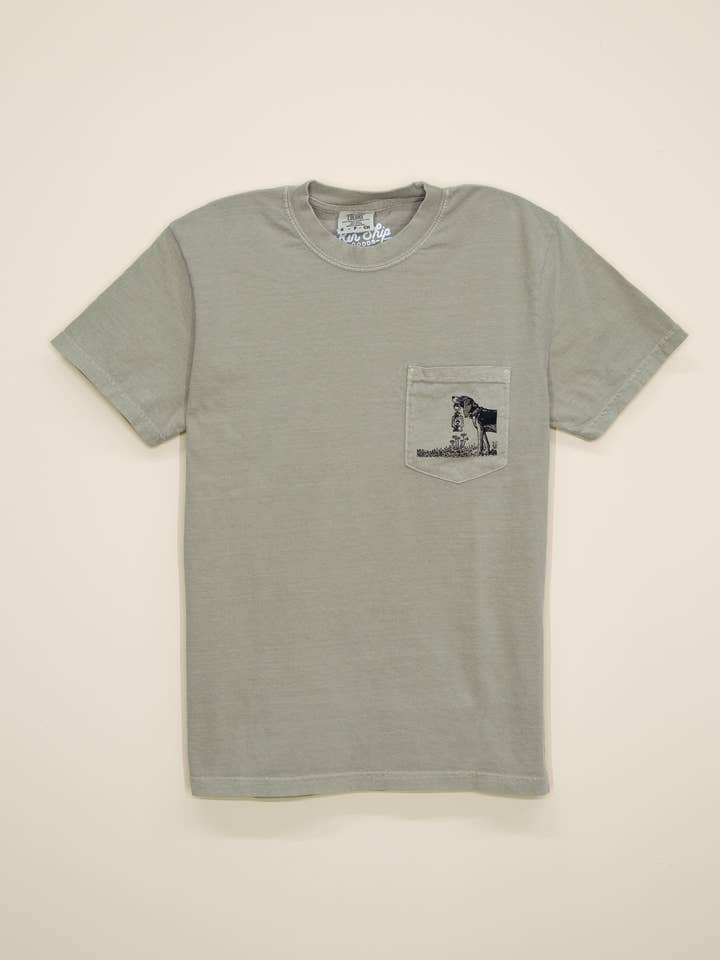 beagle pocket tee for wholesale by Kin Ship Goods