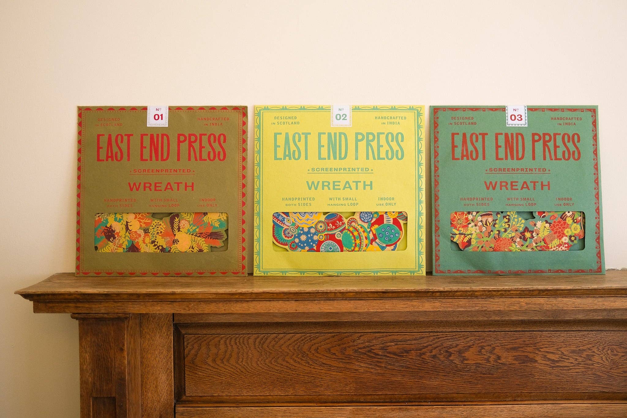 East End Press – wholesale Wreath – UK/EU: Bauble Cotton Board Wreath15