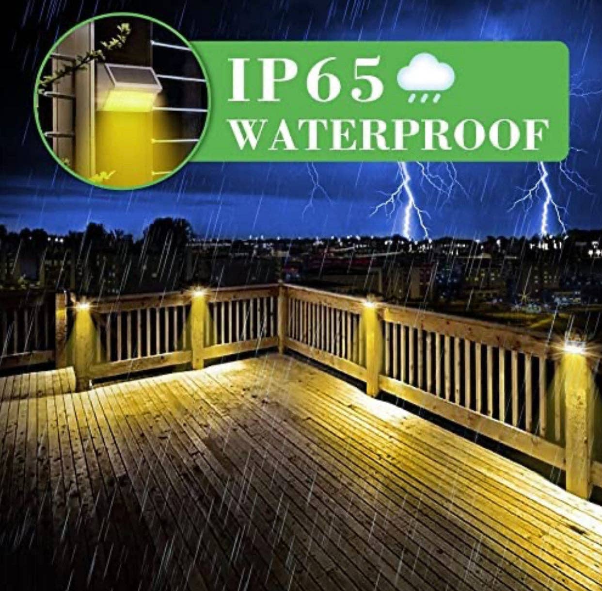 OutdoorSolarOutlet - Wholesale Outdoor/Lawn Light - 30 LED Solar Step Lights Outdoor【6 Pack-Warm White】Stainless Steel Bright Solar Deck And Stairs Lights5