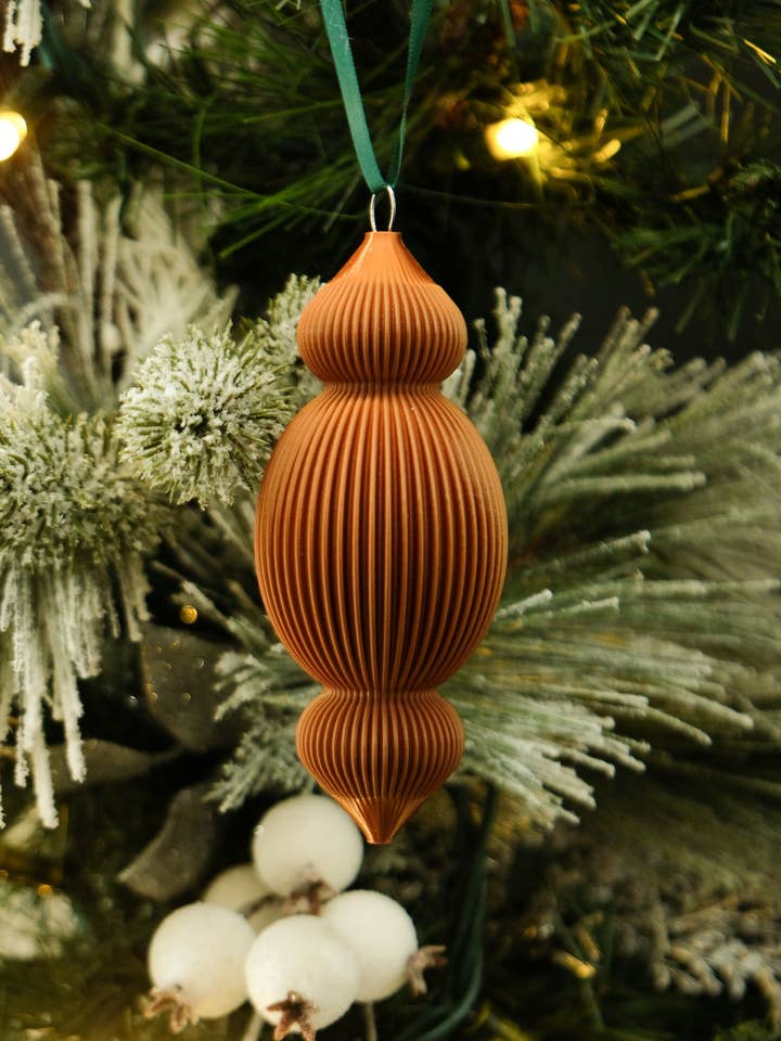 Christmas decoration - 3d printed tree ornament - NR-1 for wholesale by Du Vert Au Rouge Chez Soi