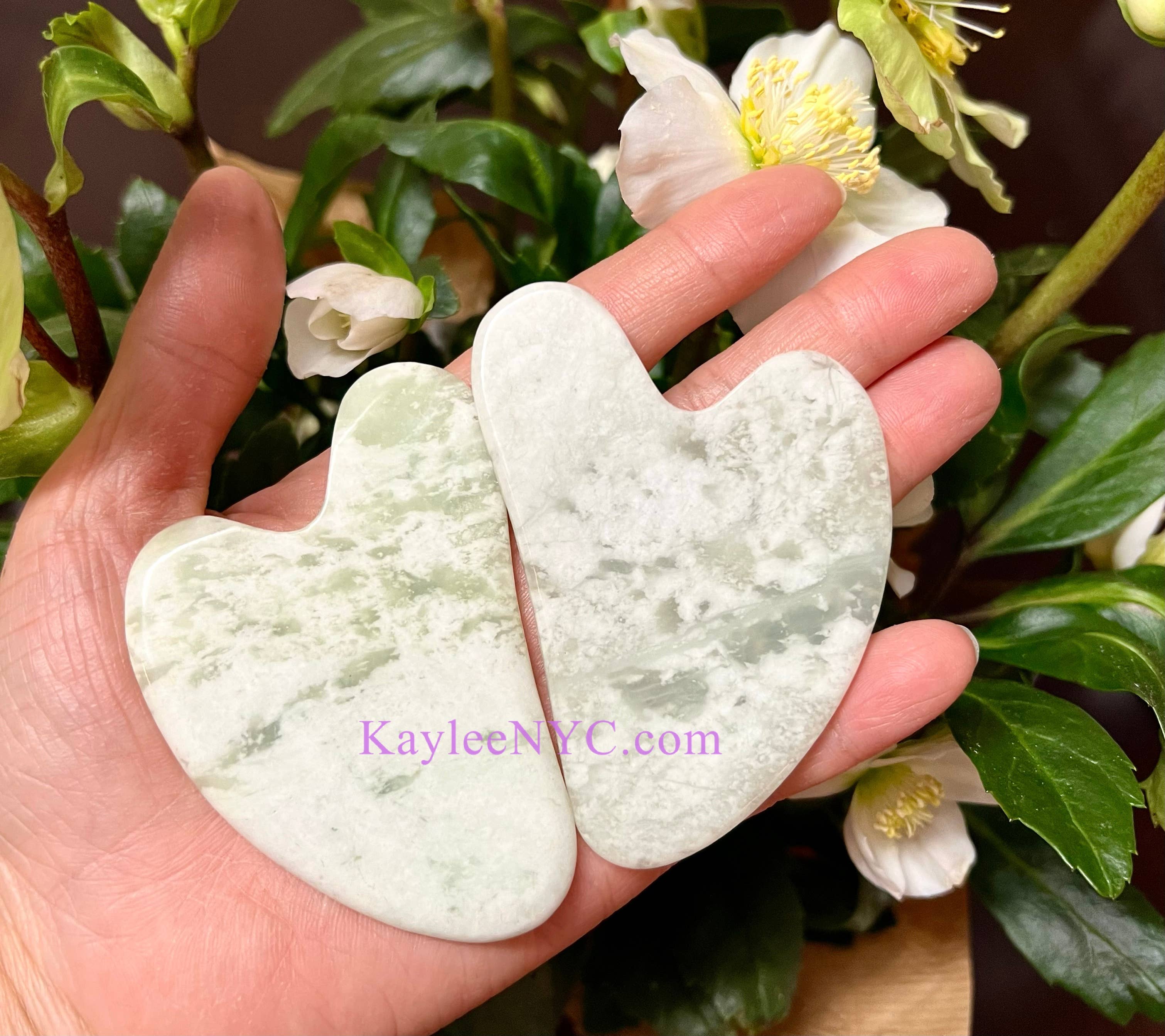 KayleeNYC - Wholesale Gua Sha Tool - Natural Jade Gua Sha Facial Massage Heart2