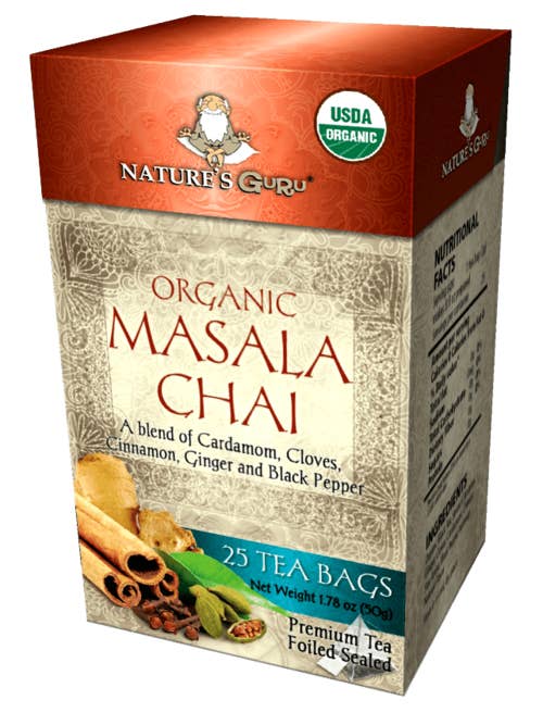 Organic Tea Bags - Masala Chai 25CT Bx for wholesale by Nature's Guru